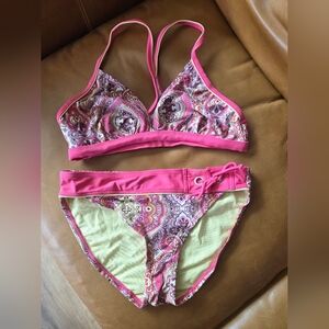 Athleta Pink Paisley Samana Bikini